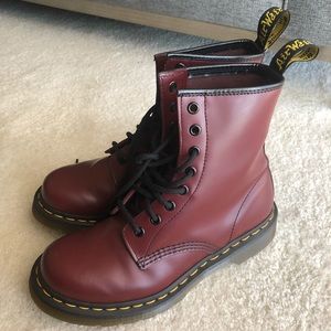 Size 7 Cherry Red Doc Martens WORN ONCE